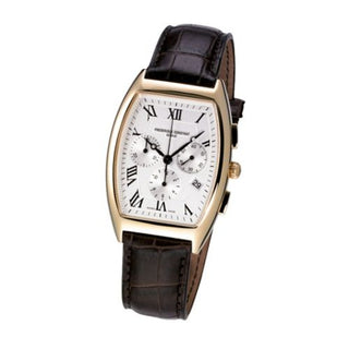 Frederique Constant - FC-292M4T25  Art Deco Tonneau Chrono Quartz Yellow Gold / Silver