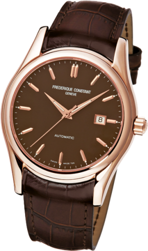 Frederique Constant - FC-303C6B4  Clear Vision Automatic Rose Gold / Brown