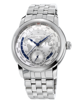 Frederique Constant Manufacture Worldtimer / Stainless steel / Blue / (FC718WM4H6B)