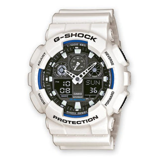 Casio - GA-100B-7A  GA-100B-7A White Blue