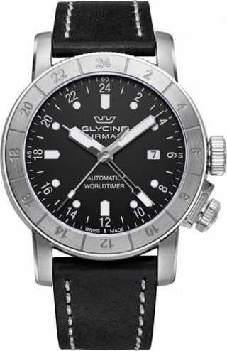 Glycine - GL0056  Airman 44 GMT Automatic Stainless Steel / Black