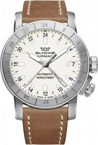 Glycine - GL0058  Airman 46 GMT Automatic Stainless Steel / White