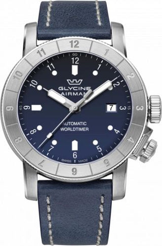 Glycine - GL0062  Airman 42 Automatic Stainless Steel / Blue