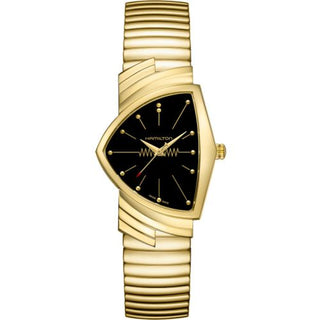 Hamilton - H24301131  Ventura Gents Yellow Gold / Black / Bracelet