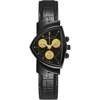 Hamilton - H24402730  Ventura Chrono Quartz 32.3 Black & Gold