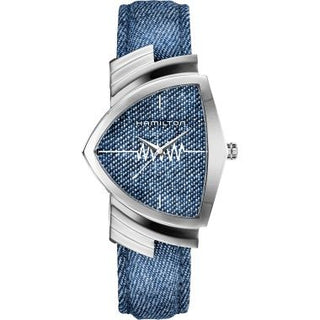 Hamilton - H24411941  Ventura Gents Stainless Steel / Blue Jeans