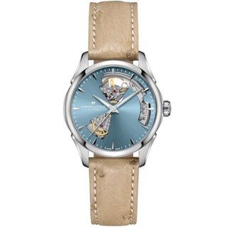 Hamilton - H32215840  Jazzmaster Open Heart 36 Stainless Steel / Blue