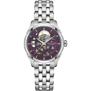 Hamilton - H32265101  Jazzmaster Skeleton Lady Auto 36 Stainless Steel / Purple / Bracelet