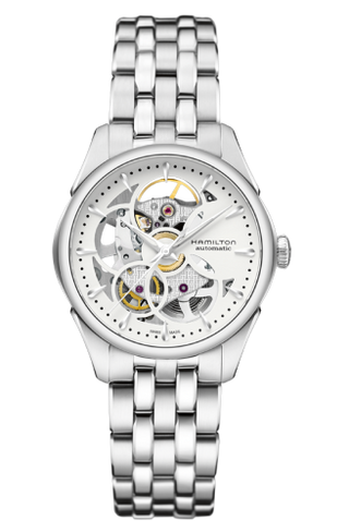 Hamilton - H32405111  Jazzmaster Skeleton Lady Auto 36 Stainless Steel / White / Bracelet