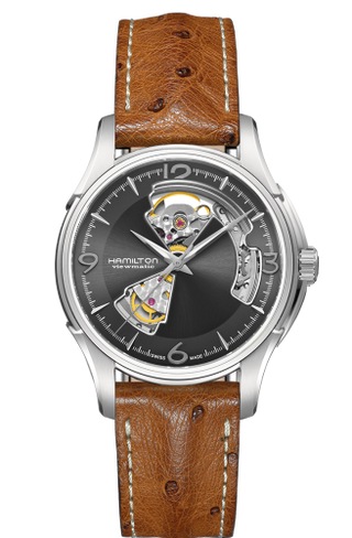 Hamilton - H32565585  Jazzmaster Open Heart 40 Stainless Steel / Grey