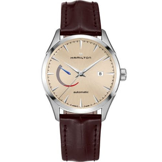 Hamilton - H32635521  Jazzmaster Power Reserve Auto 42 Stainless Steel / Beige