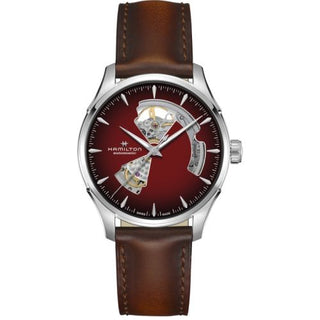 Hamilton - H32675570  Jazzmaster Open Heart 40 Stainless Steel / Burgundy Gradient