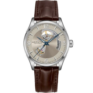 Hamilton - H32705521  Jazzmaster Open Heart 42 Stainless Steel / Salmon