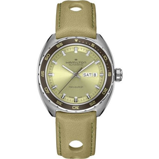 Hamilton - H35445860  Pan Europ Day Date Auto Stainless Steel / Green