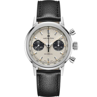 Hamilton - H38429710  Intra-Matic Chronograph H Stainless Steel / White