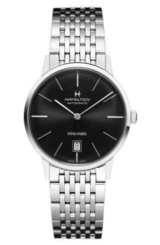 Hamilton - H38455131  Intra-Matic 38 Stainless Steel / Black / Bracelet