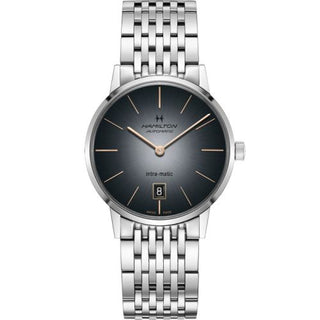 Hamilton - H38455181  Intra-Matic 38 Stainless Steel / Grey / Bracelet