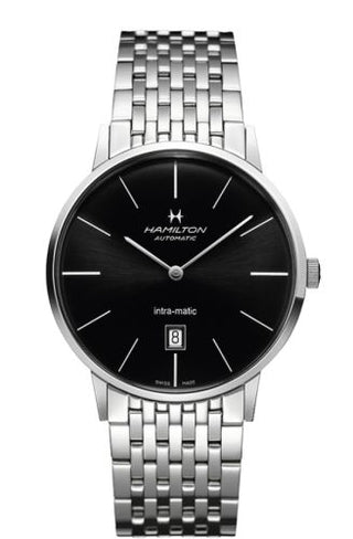 Hamilton - H38755131  Intra-Matic 42 Stainless Steel / Black / Bracelet