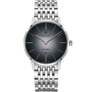 Hamilton - H38755181  Intra-Matic 42 Stainless Steel / Grey / Bracelet