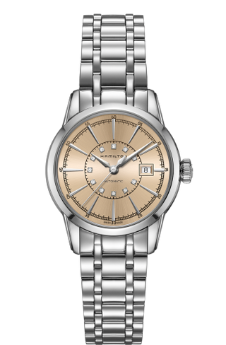 Hamilton - H40405121  Railroad Lady 32 Auto Stainless Steel / Champagne / Bracelet