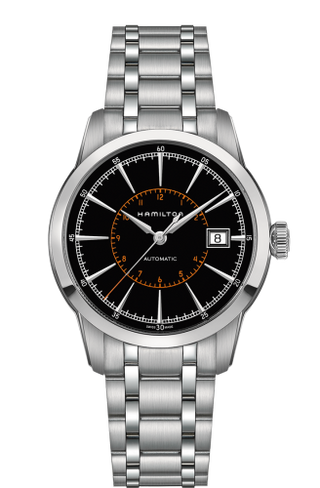 Hamilton - H40555131  Railroad 40 Auto Stainless Steel / Black / Bracelet