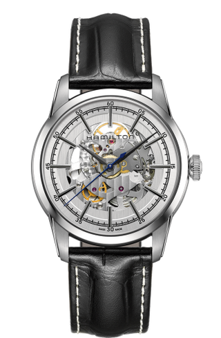 Hamilton - H40655751  Railroad 42 Skeleton Auto Stainless Steel / Silver