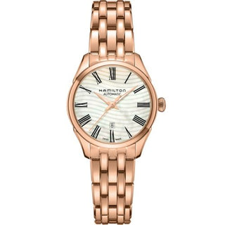 Hamilton - H42245191  Jazzmaster Lady Auto 30 Stainless Rose Gold / MOP / Bracelet