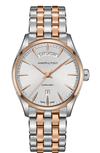 Hamilton - H42525251  Jazzmaster 42 Day Date Stainless Steel - Rose Gold / Silver / Bracelet