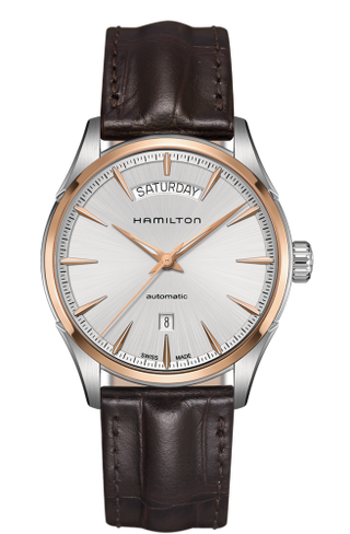 Hamilton - H42525551  Jazzmaster 42 Day Date Stainless Steel - Rose Gold / Silver