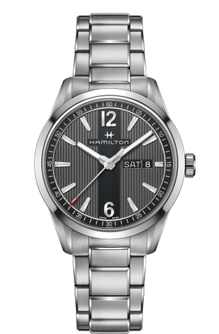 Hamilton - H43311135  Broadway Day Date Quartz Steel / Grey / Bracelet