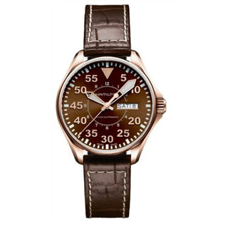 Hamilton - H64445595  Khaki Aviation Pilot PVD Gold