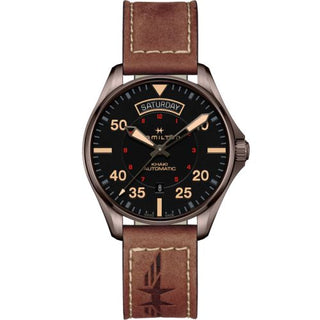 Hamilton - H64605531  Khaki Pilot Day Date PVD / Black