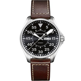 Hamilton - H64611535  Khaki Pilot Day Date Quartz 42 Stainless Steel / Black