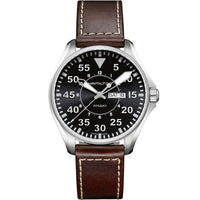 Hamilton Khaki Pilot Day Date Quartz 42 Stainl;ess Steel / Black / Bracelet (H64611535)