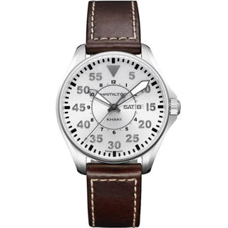 Hamilton - H64611555  Khaki Aviation Pilot Day Date Quartz Silver