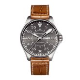 Hamilton - H64715885  Khaki Aviation Pilot Day Date 46 Stainless Steel / Grey