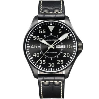 Hamilton - H64785835  Khaki Aviation Pilot Day Date Auto Black