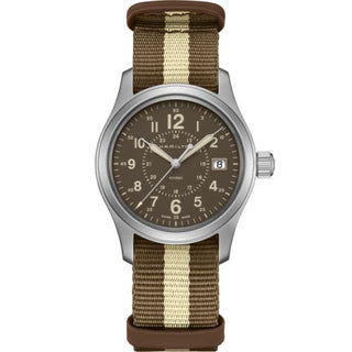 Hamilton - H68201093  Khaki Field Quartz 38 Stainless Steel / Brown / NATO