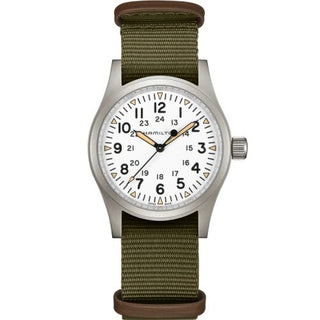 Hamilton - H69439411  Khaki Field Mechanical 38 White