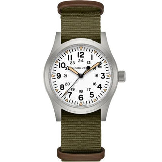 Hamilton - H69529913  Khaki Field Mechanical 42 White / Bracelet