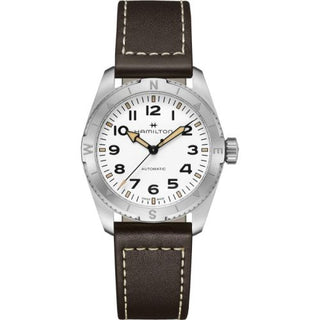 Hamilton - H70225510  Khaki Field Expedition 37 Stainless Steel / White