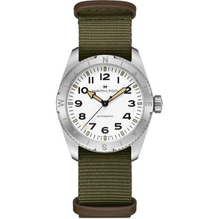 Hamilton - H70225910  Khaki Field Expedition 37 Stainless Steel / White / NATO