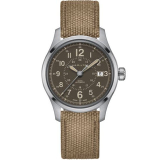 Hamilton - H70305993  Khaki Field Auto 40 Stainless Steel / Brown