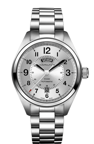 Hamilton - H70505153  Khaki Field Day Date Auto Silver / Bracelet