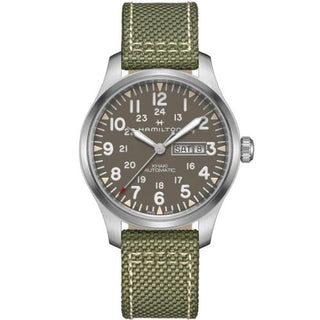 Hamilton - H70535081  Khaki Field Day Date Auto Stainless Steel / Grey