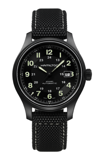 Hamilton - H70575733  Khaki Field Titanium Auto Black