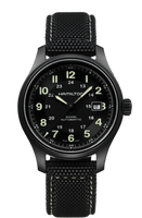 Hamilton Khaki Field Titanium Auto 42 / Black / Bracelet (H70575733)