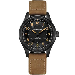 Hamilton - H70665533  Khaki Field Titanium Auto 42 PVD / Black