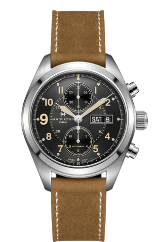 Hamilton - H71616535  Khaki Field Automatic Chronograph Steel / Black