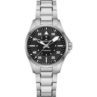 Hamilton - H76215130  Khaki Aviation Pilot Auto 36 Stainless Steel / Black / Bracelet